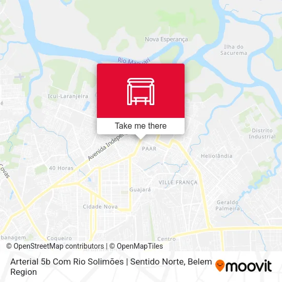Arterial 5b Com Rio Solimões | Sentido Norte map