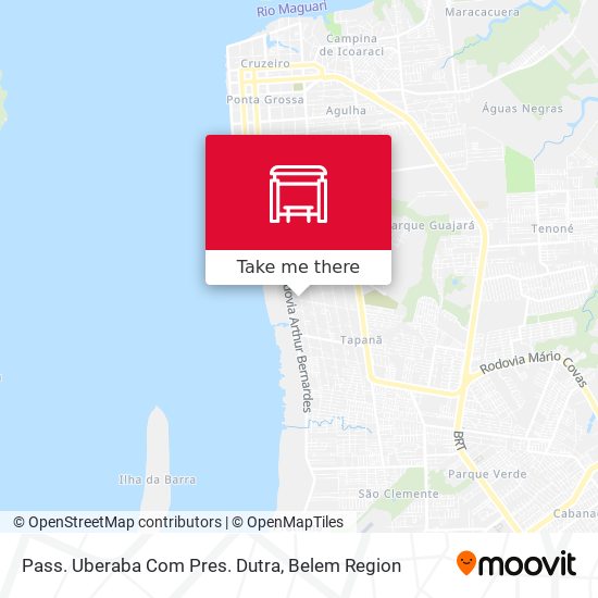 Pass. Uberaba Com Pres. Dutra map