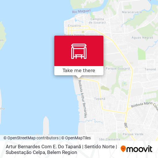 Artur Bernardes Com E. Do Tapanã | Sentido Norte | Subestação Celpa map