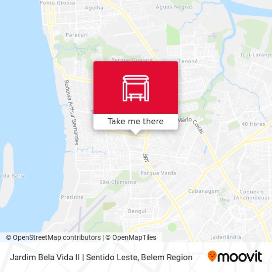 Mapa Jardim Bela Vida II | Sentido Leste