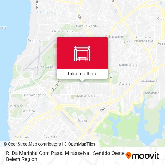 R. Da Marinha Com Pass. Mirasselva | Sentido Oeste map