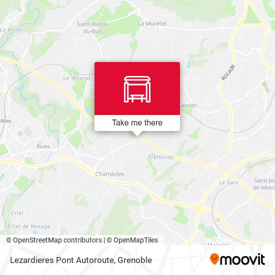 Lezardieres Pont Autoroute map