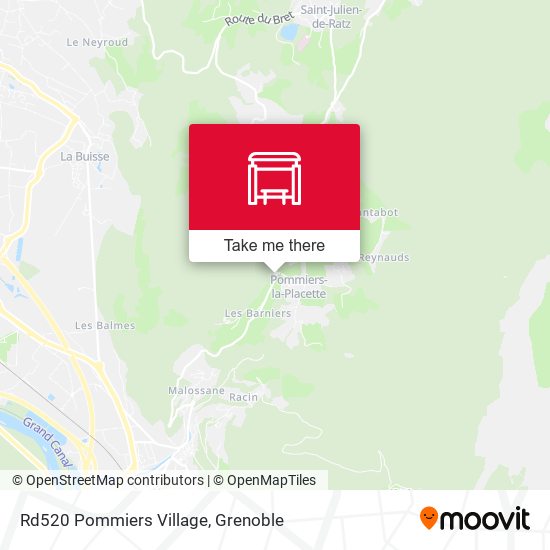 Rd520 Pommiers Village map