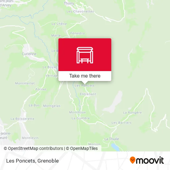 Les Poncets map