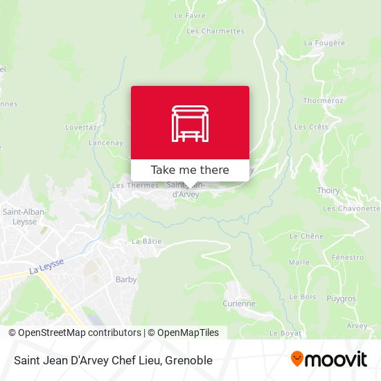 Saint Jean D'Arvey Chef Lieu map