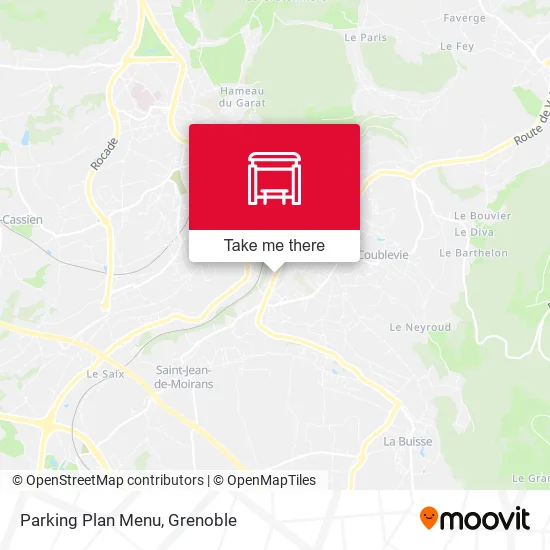 Parking Plan Menu map