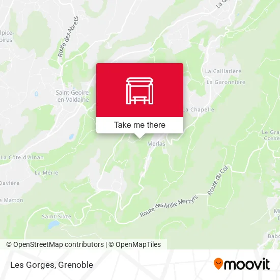 Les Gorges map