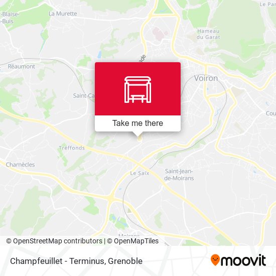 Champfeuillet - Terminus map