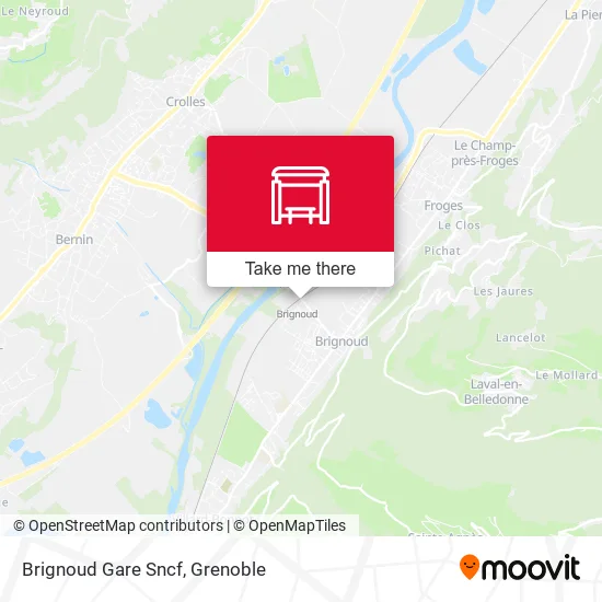 Brignoud Gare Sncf map