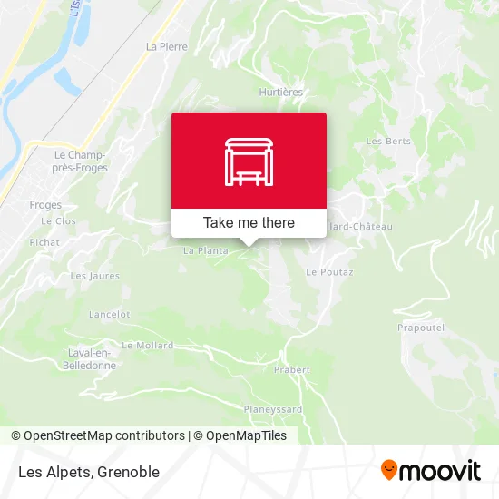 Les Alpets map