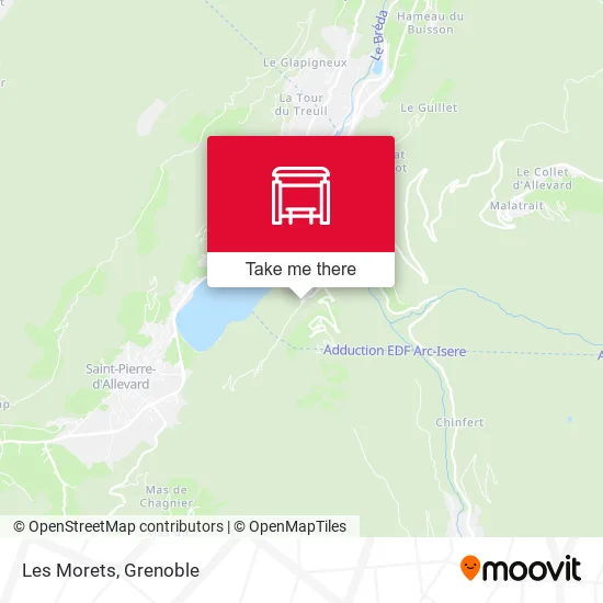 Les Morets map