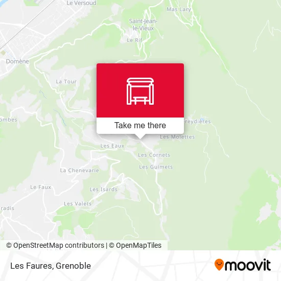Les Faures map
