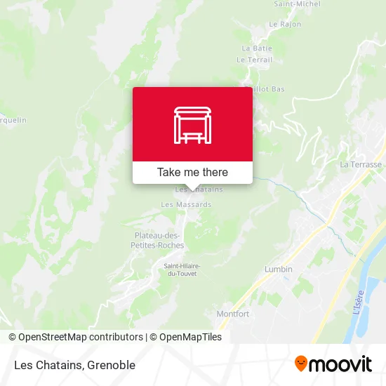 Les Chatains map
