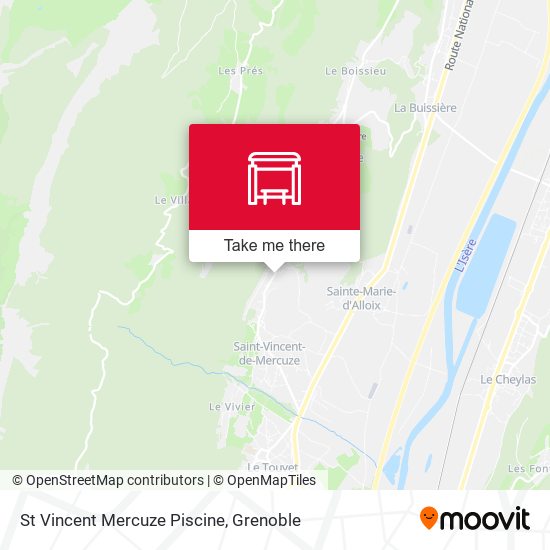 St Vincent Mercuze Piscine map