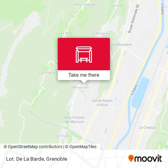 Lot. De La Barde map