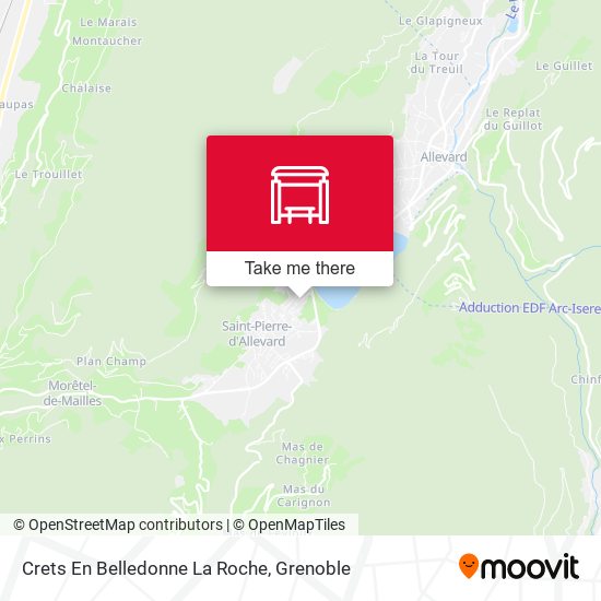 Crets En Belledonne La Roche map
