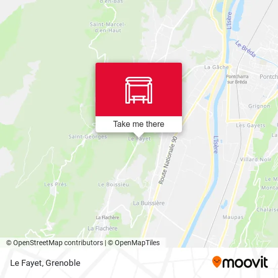 Le Fayet map