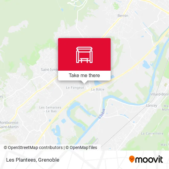 Les Plantees map