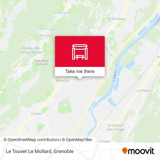 Le Touvet Le Mollard map