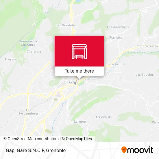 Gap, Gare S.N.C.F map