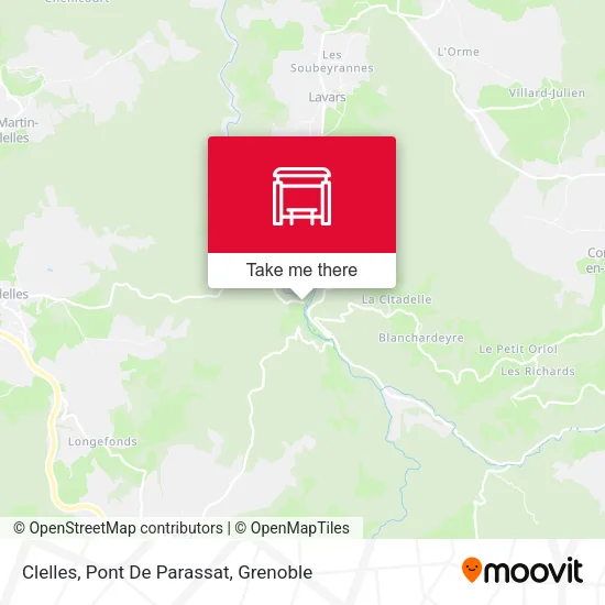 Clelles, Pont De Parassat map
