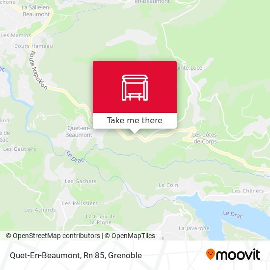 Quet-En-Beaumont, Rn 85 map