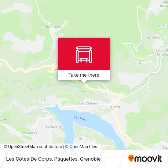 Les Côtes-De-Corps, Paquettes map
