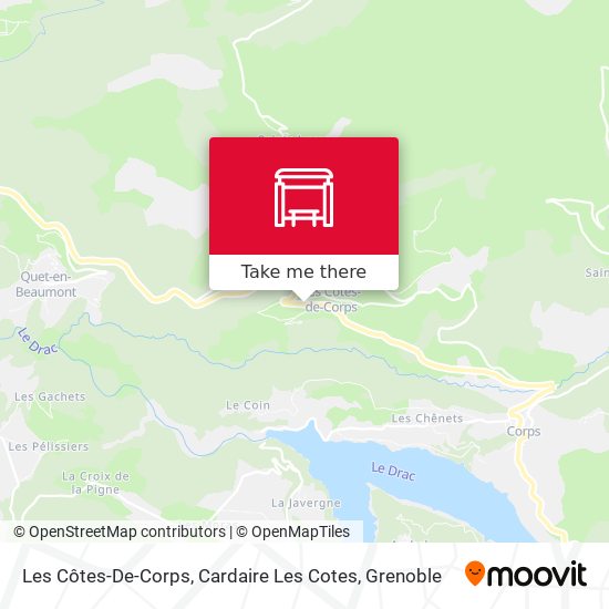 Les Côtes-De-Corps, Cardaire Les Cotes map