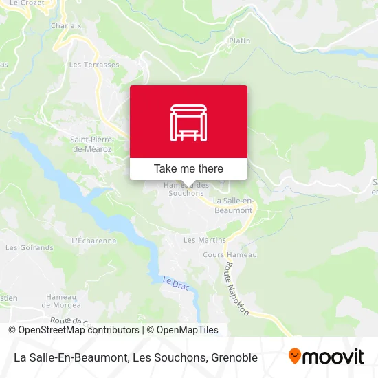 La Salle-En-Beaumont, Les Souchons map