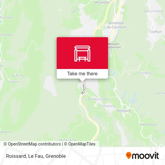 Roissard, Le Fau map