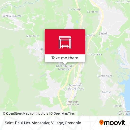 Saint-Paul-Lès-Monestier, Village map