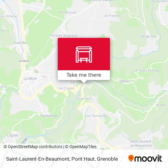 Saint-Laurent-En-Beaumont, Pont Haut map