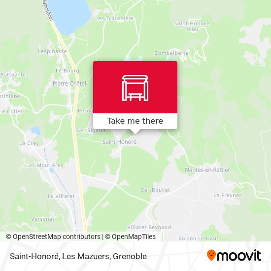 Saint-Honoré, Les Mazuers map
