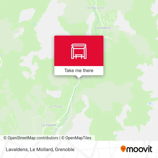 Lavaldens, Le Mollard map