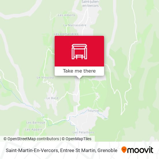 Saint-Martin-En-Vercors, Entree St Martin map