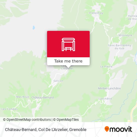 Château-Bernard, Col De L'Arzelier map