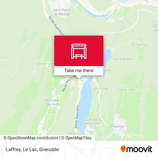Laffrey, Le Lac map