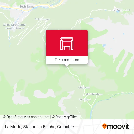 La Morte, Station La Blache map