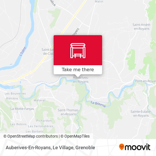 Auberives-En-Royans, Le Village map