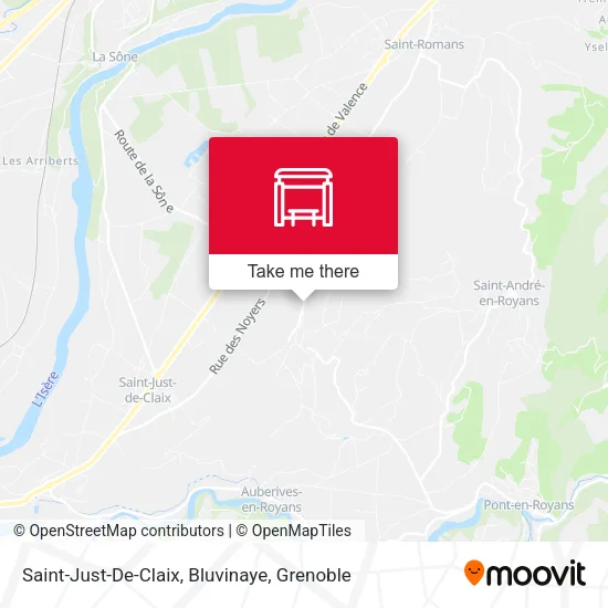 Saint-Just-De-Claix, Bluvinaye map