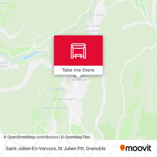 Saint-Julien-En-Vercors, St Julien Ptt map