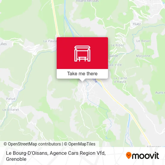 Le Bourg-D'Oisans, Agence Cars Region Vfd map