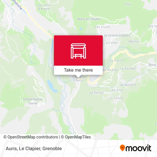 Auris, Le Clapier map