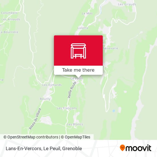 Lans-En-Vercors, Le Peuil map