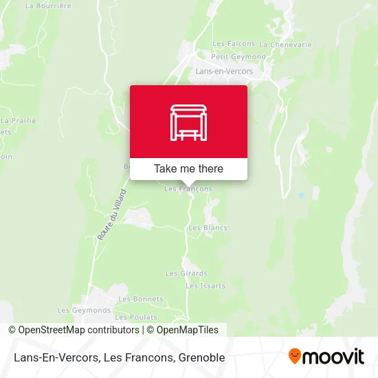Lans-En-Vercors, Les Francons map