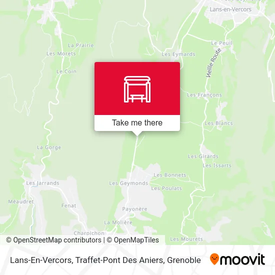Lans-En-Vercors, Traffet-Pont Des Aniers map
