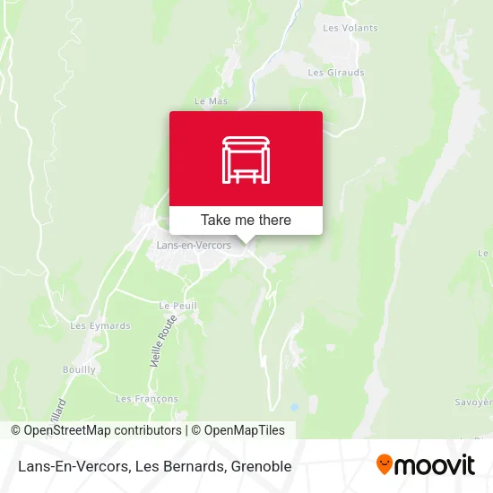 Lans-En-Vercors, Les Bernards map