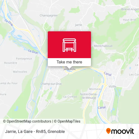 Jarrie, La Gare - Rn85 map