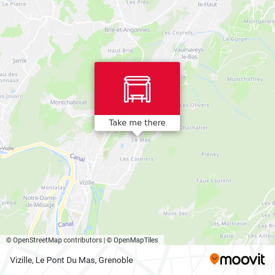Vizille, Le Pont Du Mas map