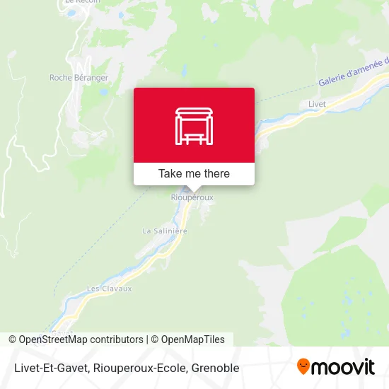 Livet-Et-Gavet, Riouperoux-Ecole map
